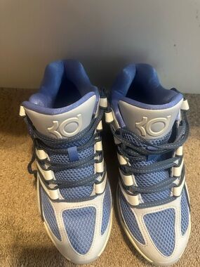 Nike Kids Blue and White KD Basketball Sneakers